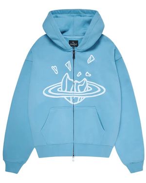 BROKEN PLANET Hoodie Met Rits - Blauw
