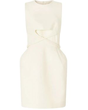 Genny Cut-Out Cross-Front Mini Dress - Natural