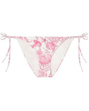 Versace Side-Ties Bikini Bottom - Pink