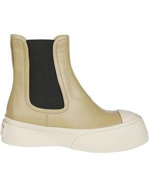 Marni 45 Mm Leren Chelsea Laarzen - Bruin