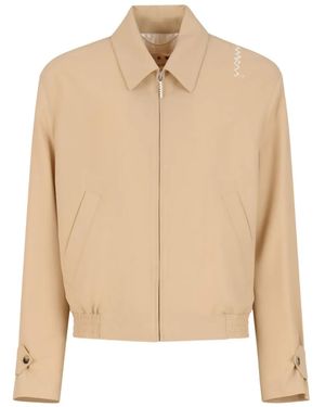 Marni Logo-Embroidered Jacket - Natural