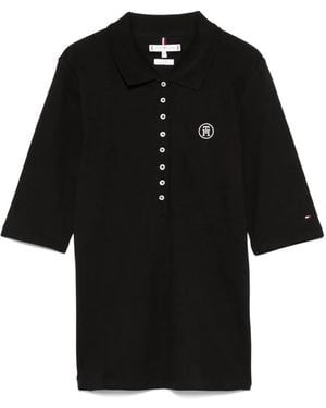 Tommy Hilfiger Stretch-Design Polo Top - Black