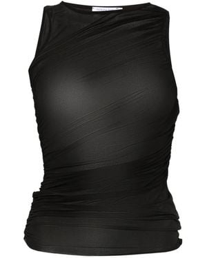 Patrizia Pepe Ruched Top - Black
