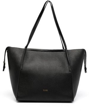Yu Mei Claudia Nappa Leather Tote Bag - Black