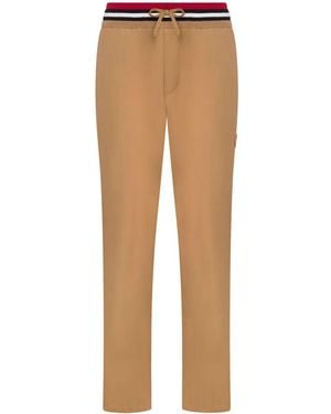 Moschino Logo-Appliqué Track Trousers - Natural