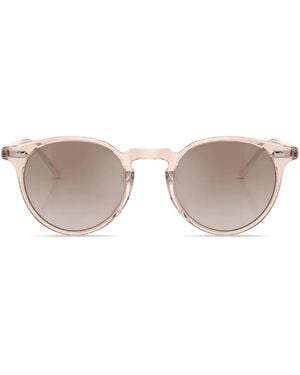 Oliver Peoples Round-Frame Tinted-Lenses Sunglasses - Red