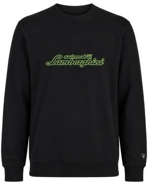 Automobili Lamborghini Felpa Con Stampa Logo - Nero