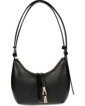 Furla Zip Goccia Shoulder Bag - Black