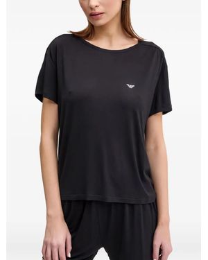 ARMANI EXCHANGE Crew-Neck Logo T-Shirt - Black