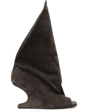 Rick Owens Open Toe Cantilever Sandals - Black
