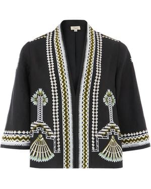 Temperley London リネンジャケット - ブラック