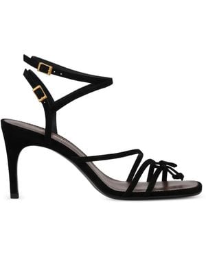 POTAMY Bow-Detail Suede Sandals - White