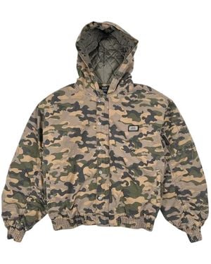 Ksubi Hooded Camouflage Jacket - Brown