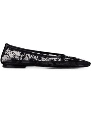 Dear Frances Balla Ballerinas Mit Blumenspitze - Schwarz