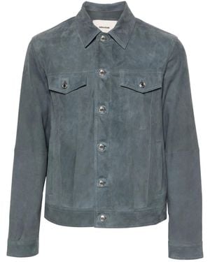 Zadig & Voltaire Suede Shirt Jacket - Blue