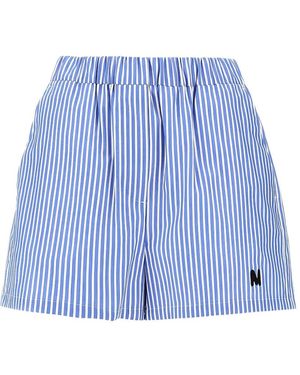 MSGM Short À Rayures - Blue