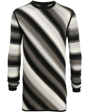 Rick Owens Diagonal Stripe Jumper - Black