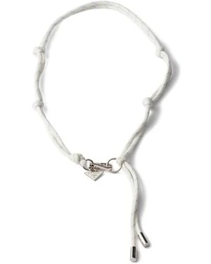 Prada Cord Necklace - White