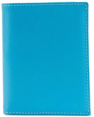 Comme des Garçons Bi-Fold Leather Wallet - Blue