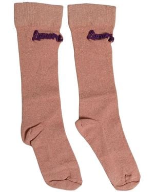 Dolce & Gabbana Dusty- Embroidered Mid-Calf Socks - White