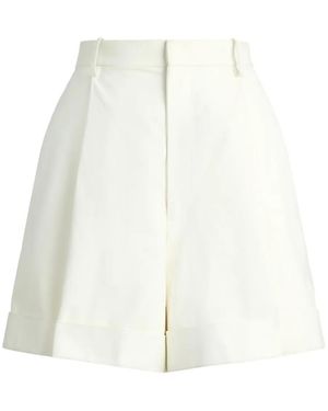Ralph Lauren Hannes Lambskin Shorts - White