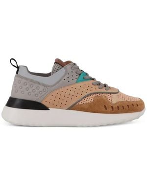 Tod's Perforated Paneled Sneakers - Natural