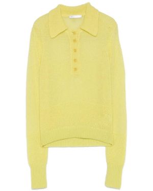 Patrizia Pepe Buttoned Jumper - Yellow