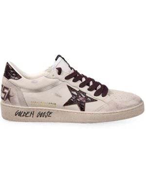Golden Goose Ball Star Trainers - Natural