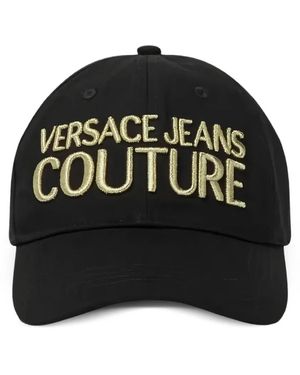 Versace Jeans Couture Baseballkappe mit Logo-Stickerei - Schwarz