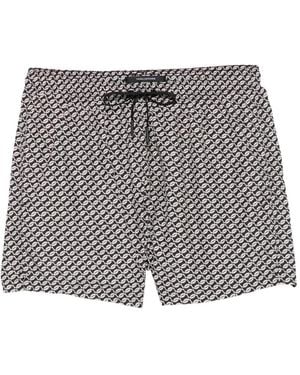 Tagliatore Honolulu Badeshorts Mit Print - Grau