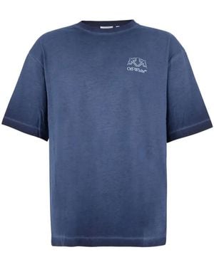 Off-White c/o Virgil Abloh Offline Half Arrow Skate T-Shirt - Blue