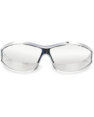 Facehide Bullet Wrap-Frame Sunglasses - Metallic