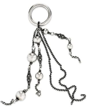 Ann Demeulemeester Biny Beaded Charm Ring - White