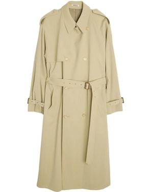 AURALEE Wool Trench Coat - Natural
