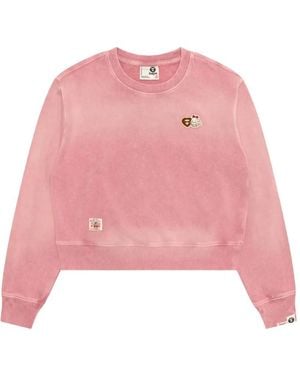 Aape By A Bathing Ape Graphic-Print Sweatshirt - Pink