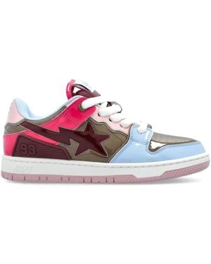 A Bathing Ape Sk8 Sta Bold #2 Star-Embellished Trainers - Pink