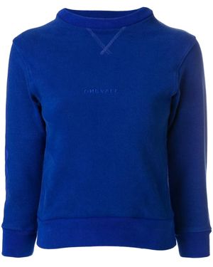 Unravel Project Cropped Sweatshirt - Blue