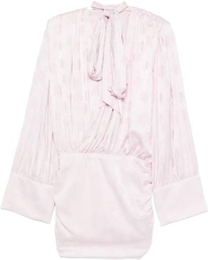 ROTATE BIRGER CHRISTENSEN Rotate Floral Jacquard Mini Dress - Pink