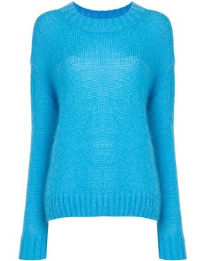 Goen.J Slouchy Ribbed Jumper - Blue