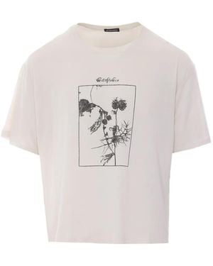 Ann Demeulemeester Floral-Print T-Shirt - White