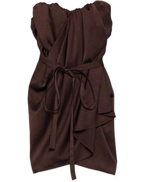 Vivienne Westwood Susana Draped Corset Dress - Brown