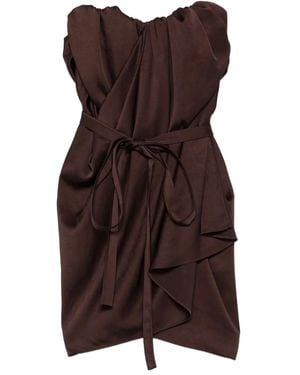 Vivienne Westwood Draped-Waist Mini Dress - Brown