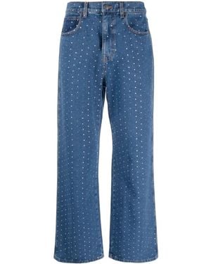 GIUSEPPE DI MORABITO Crystal-Embellished Jeans - Blue