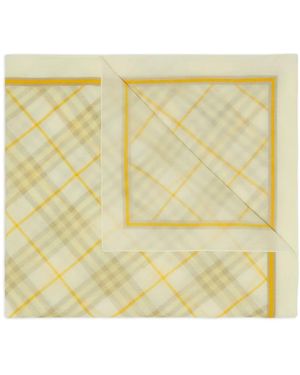 Burberry Checked Cotton Scarf - Metallic