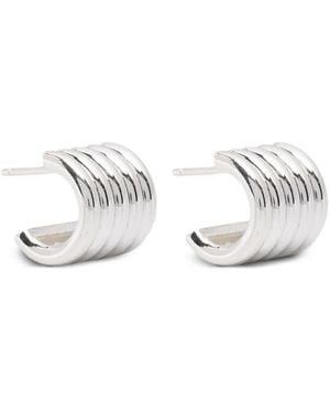 DEHANCHE Small Hollyhock Earrings - White