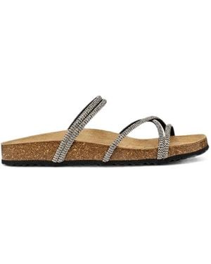 Geox Claquettes Brionia R À Ornements En Cristal - White