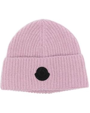 Moncler Muts Met Logoplakkaat - Roze