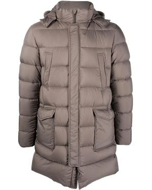 Herno Padded Hooded Down Coat - Gray