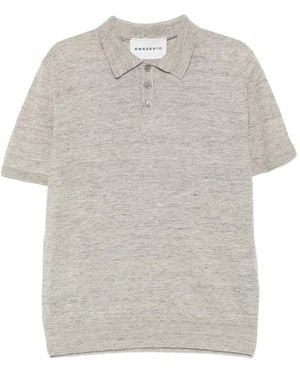 Amaranto Short-Sleeve Polo Shirt - Grey