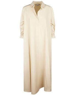 Max Mara Cotton Chemisier Dress - Natural